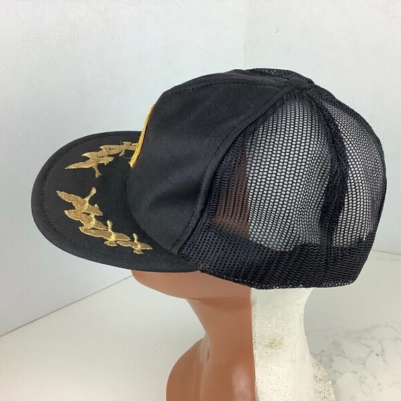 Vintage Demac Trucker Hat Adjustable Snapback Black NO TAG - Picture 2 of 6